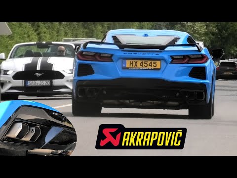 Corvette C8 with Akrapovic exhaust | Idle sound, Little Acceleration!