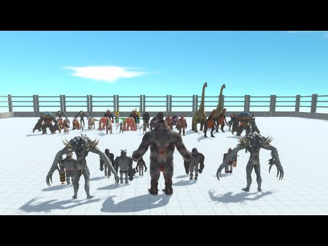 MUTANT PRIMATES WITH 2 SCOURGE VS 2X FACTION | Animal Revolt Battle Simulator