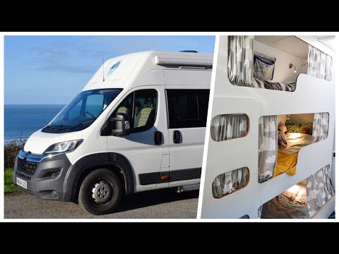 Van Conversion with TRIPLE BUNK BEDS &  6 Belted Seats | 👨‍👩‍👦 ULTIMATE FAMILY Camper 🚐