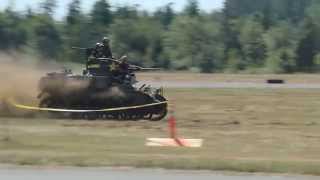 preview picture of video 'M3 Stuart Tank at Arlington Fly-In 2013'