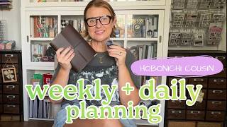 Hobonichi Cousin Weekly + Daily Layouts | Plan With Me | Stamping + Fountain Pens