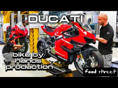 Ducati powerful bike by "hands" || inside factory building - production line