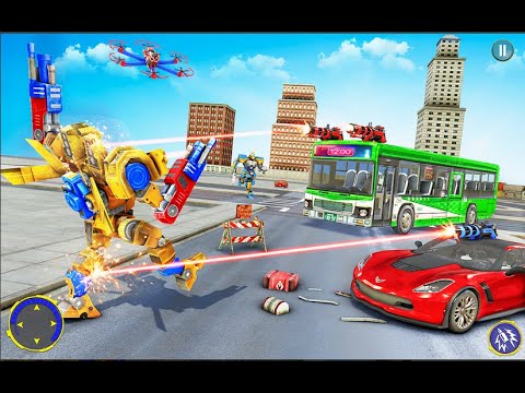 Bus Robot Car Game: Drone Robot Transforming Game Game Hippo Studio Gameplay #5
