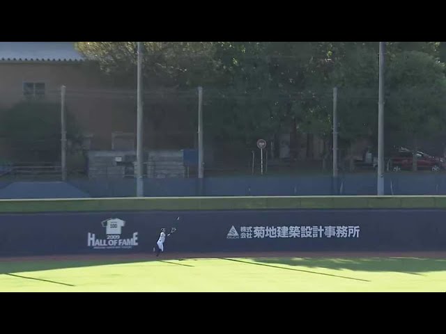 【ファーム】ファイターズ・谷口雄也 難しい打球に追いつくファインプレー!! 2021年9月22日 北海道日本ハムファイターズ 対 東京ヤクルトスワローズ(ファーム)