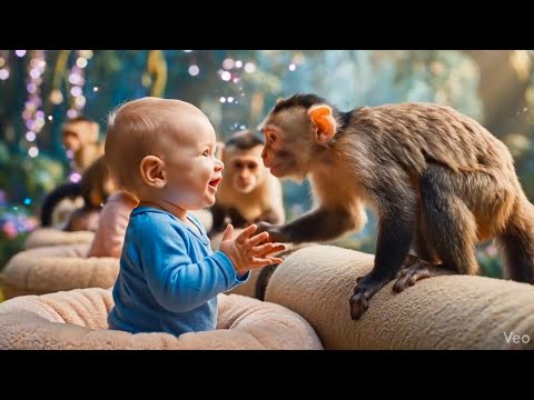 Cute Babies Exploring Jungle & Animals 👶🌳 | Baby Fantas viralvideo#babyworld