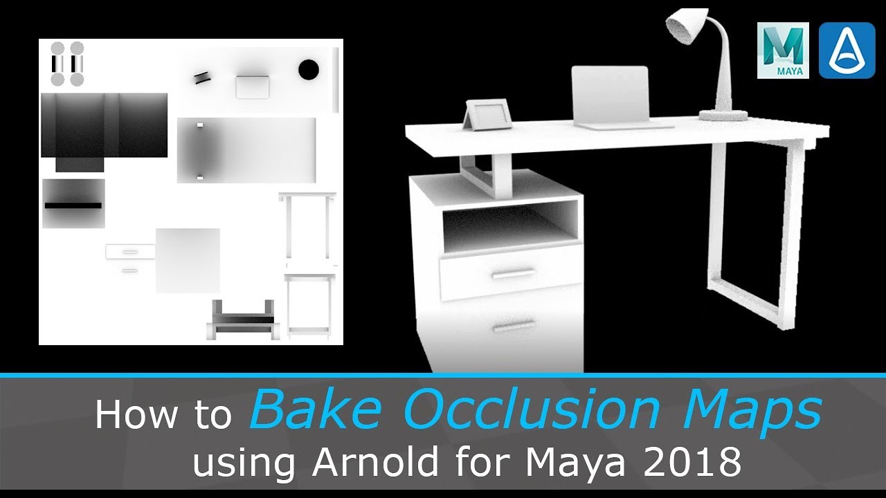 Bake Occlusion Maps using Arnold for Maya 2018