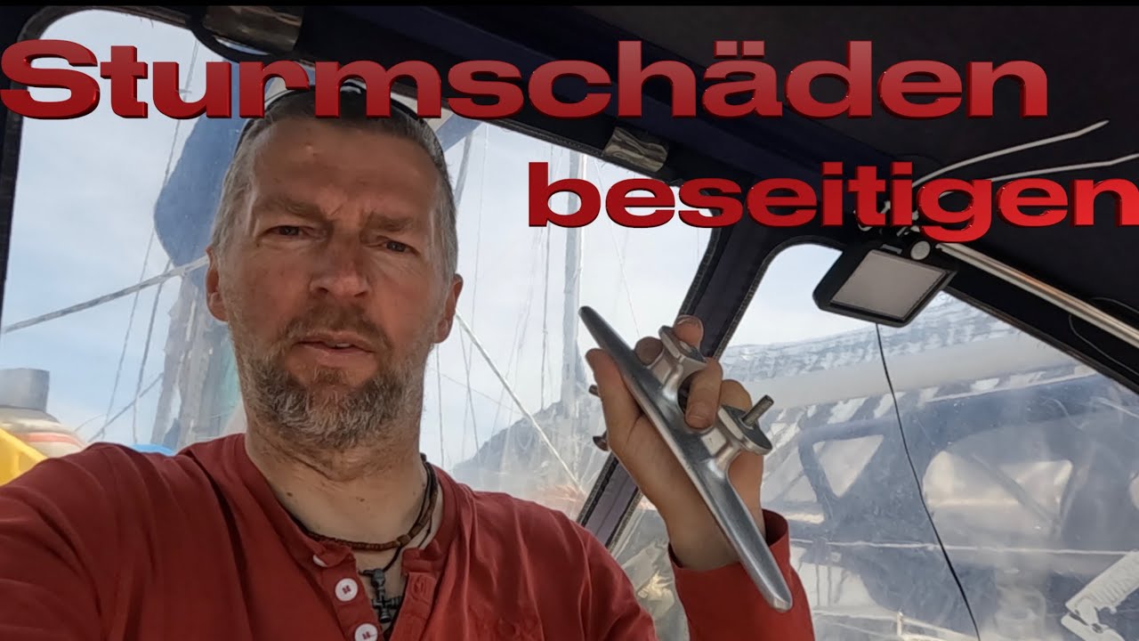 Repairing storm damage part 2 #127 @XTripSailing single-handed sailing