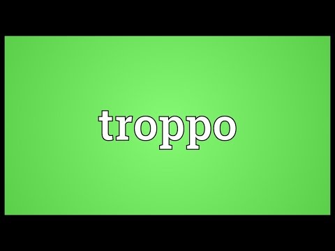 Troppo Meaning