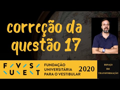 Correção da questão 17 FUVEST 2020
