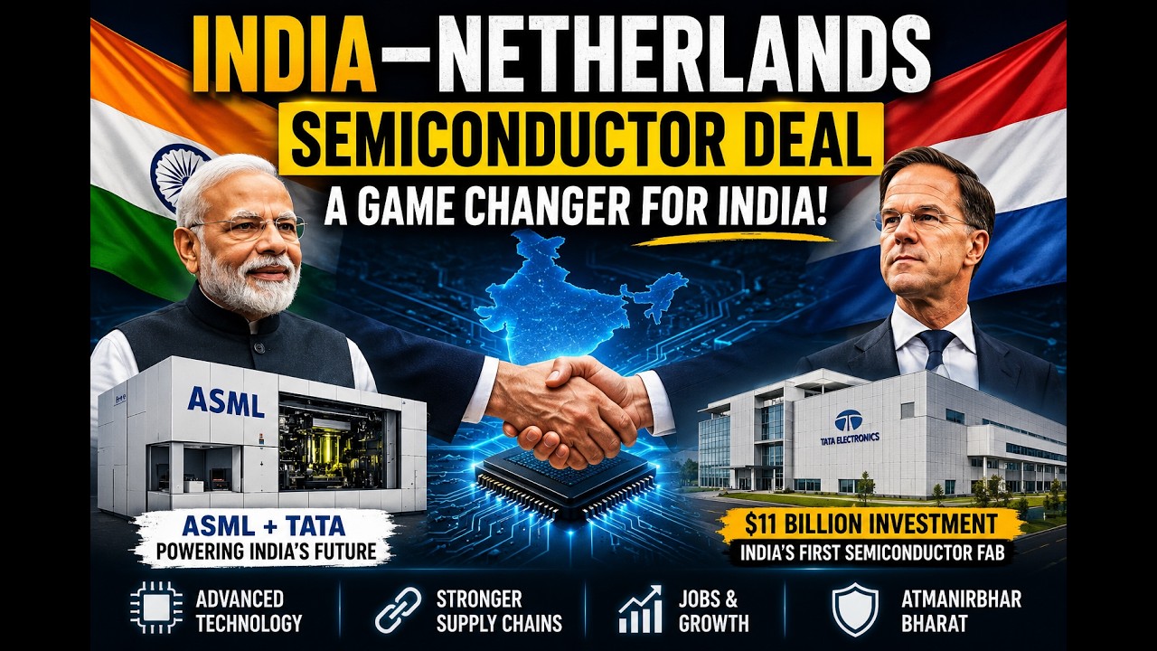 India-Netherlands Semiconductor Deal Explained | ASML+Tata Electronics | India’s ₹90,000 Crore Chips