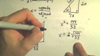 Trigonometric Functions To Find Unknown Sides of Right Triangles, Ex 1