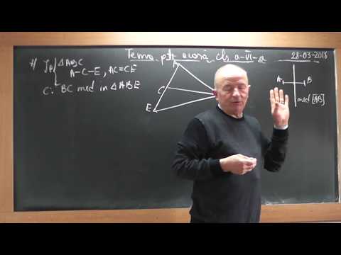 1/4 1711 Clasa 6 - Concurenta linii importante triunghi Centru cerc Inscrs Circumscris Ortocentru