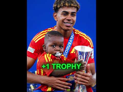 Baby Yamal & Thiago Messi & Ronaldo Jr Biggest Trophies...❤️‍🩹
