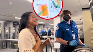 SHE BROUGHT A KNIFE TO THE AIRPORT!!