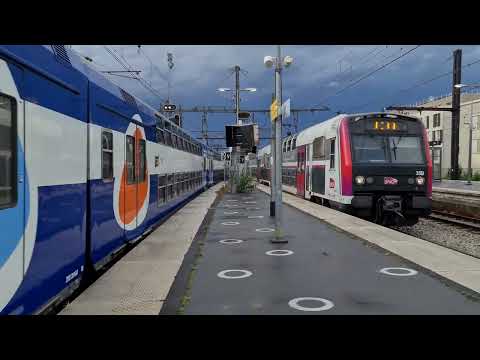 [RER C] [RER D] Croisement de Z 20500 IDFM/Transilien/Carmillon/Z 8800 Carmillon en gare de Juvisy