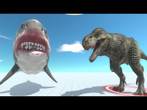 Mutant Megalodon VS T-Rex - ARBS (Animal Revolt Battle Simulator)