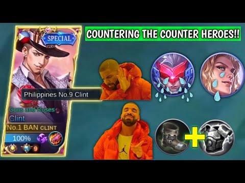 COUNTERING THE COUNTER HEROES USING CLINT! | CHEAP ITEMS IS TOTALLY BROKEN | CLINT BEST BUILD | MLBB