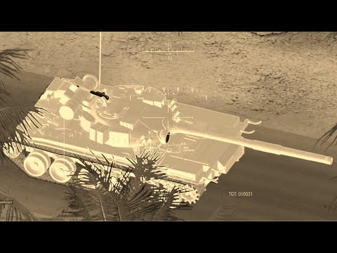 ENEMY CONVOY DESTROYED BY APACHE HELICOPTER - AH-64 IN ACTION -  MILSIM