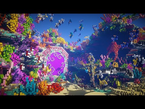 Minecraft EXTREME Ocean Nether Portal Timelapse | Coral Reef