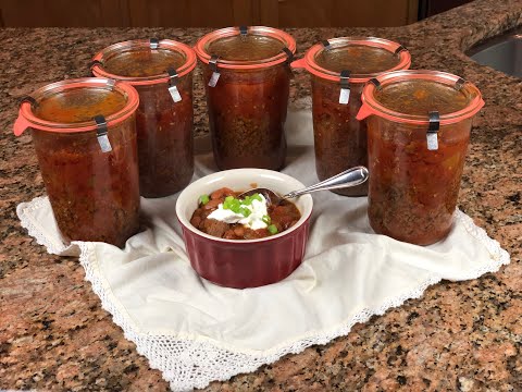Pressure Canning Chili