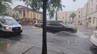 Flash flooding hits Charleston after heavy rain