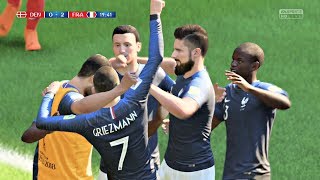 World Cup 2018 Denmark vs France - Group C Full Match Sim (FIFA 18)