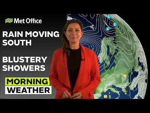 11/10/23 – Rain moving south, blustery showers – Morning Weather Forecast UK – Met Office Weather