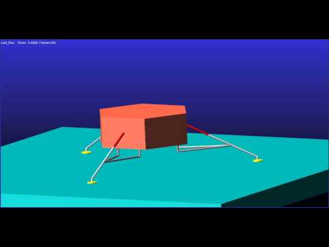 Lander touchdown simlulation using MSC Adams (Multibody analysis)