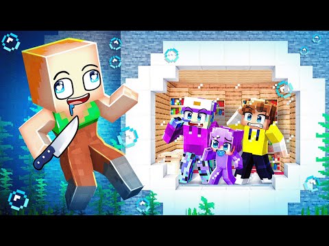 I Built a SECRET UNDERWATER House to Hide From CRAZY FAN GIRL in Minecraft!