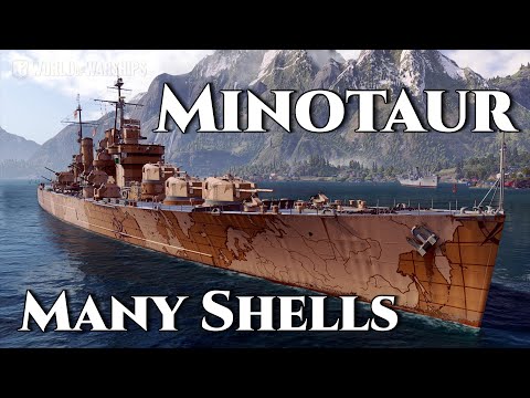 World of Warships: Minotaur - Many Shells