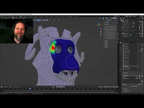 Selecting Just the Faces Linked in a Mesh (Blender: Weight Painting)