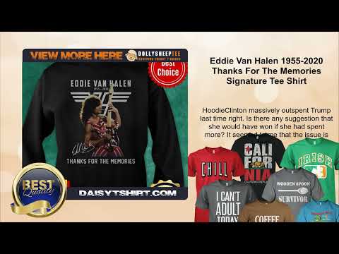 Eddie Van Halen 1955-2020 Thanks For The Memories Signature Tee Shirt