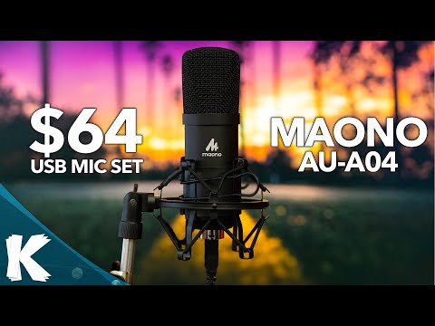 Mikrofono rinkinys MAONO 16 mm, rankena su laikikliu, filtras, juodas / AU-A04 video