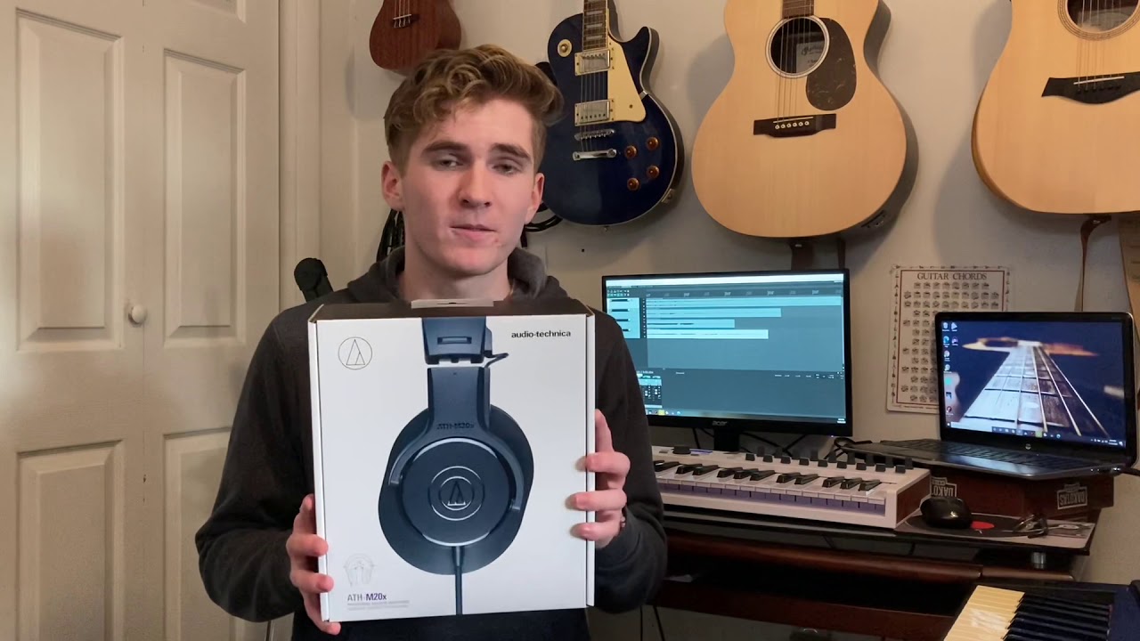 video Tai nghe có dây Audio Technica ATH-M20x chính hãng 0