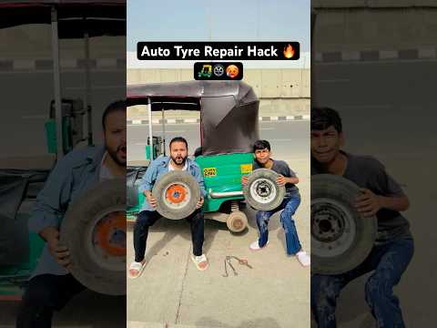Auto Tyre Repair Hack 🛺🔥 #shorts #viral #trending