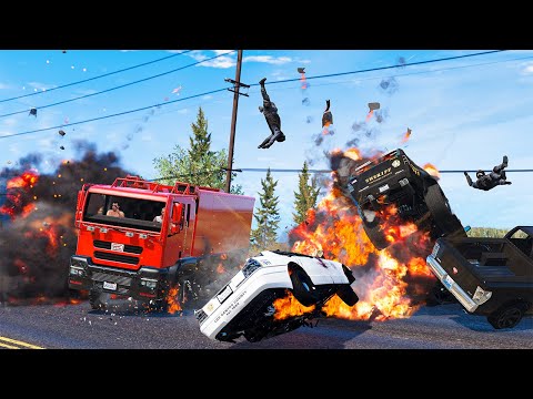GTA 5 UNDENIABLE RED DUNE CRASHES - SUPER CINEMATIC PICTURE WITH SLOW MO ep.59