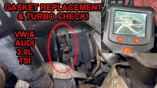 VW/Audi 2.0 TSI Turbo Downpipe Gasket Change | Wastegate & Turbo Health Check