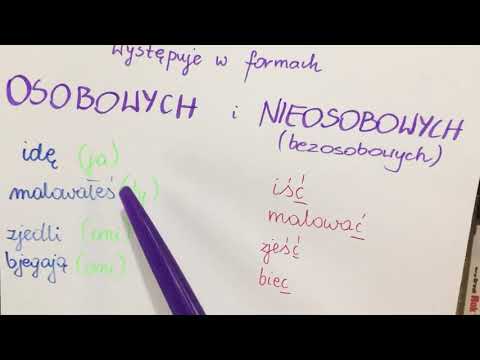 Czasownik, bezokolicznik, formy osobowe i nieosobowe