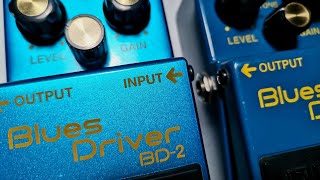 Video thumbnail for Boss BD-2 50th Anniversary Blues Driver vs 1999 BD-2 with Supro Chorus by Depotgear