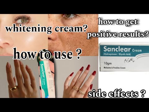 Sanclear cream  Review and benefits in urdu|hydroquinone , Glycolic acid for skin whitening