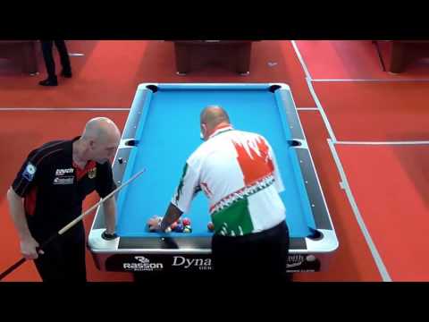Tom Damm vs Zsolt Cserhati, European Championships Seniors 8-Ball in Tirana/Albanien