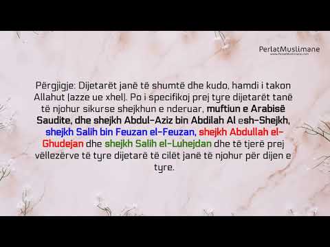 Dijetarët të cilëve duhet t’u referohemi në kohë sprovash - Abdus-Salam bin Berxhas