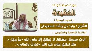 صورة الرب معرفا مطلقا لا تطلق الا على الله عز وجل