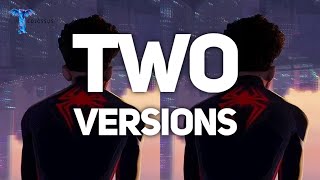 Two versions of SPIDER-MAN: ACROSS THE SPIDER-VERSE | list of differences