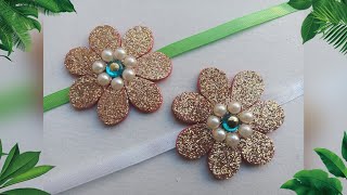 Simple And Traditional Rakhi Making | How To Make Designer Rakhi From Glitter Paper | Rakhi Making