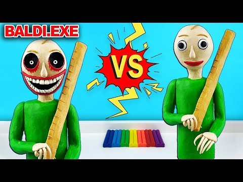Baldi transforming into Baldi’s Basics EXE Sculpture➤CreepyPasta clay. Made from Plastilina Tutorial