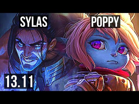 SYLAS vs POPPY (TOP) | 7/1/5, 300+ games, Dominating | KR Master | 13.11