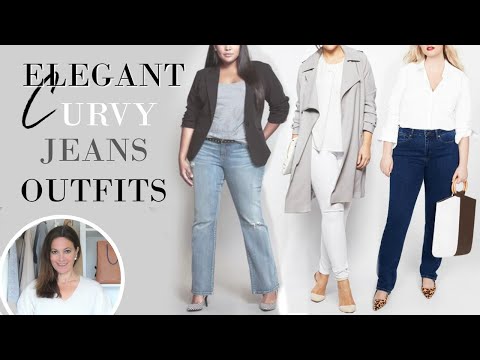 Elegant Curvy Plus Size Jeans Outfits | Fashion Over 40