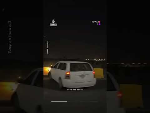 Accident on Kuwait motorway as Iranian missiles fly overhead | AJ #shorts