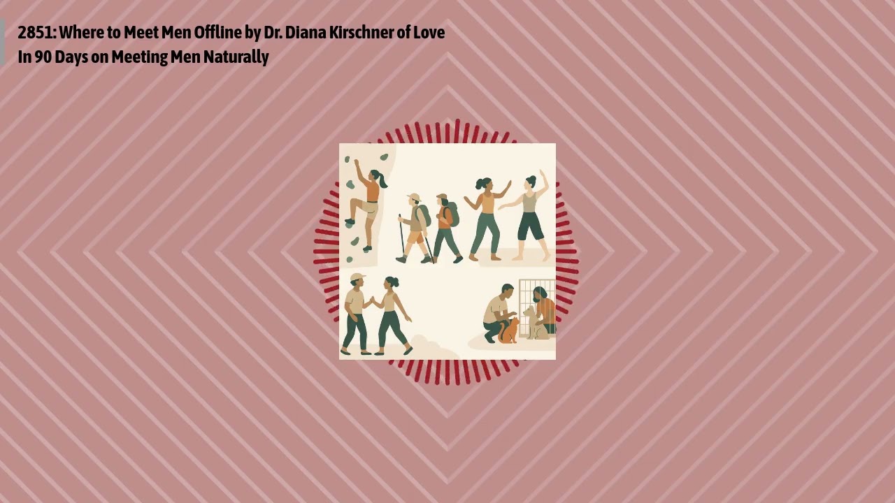 2851: Where to Meet Men Offline by Dr. Diana Kirschner of Love In 90 Days on Meeting Men...